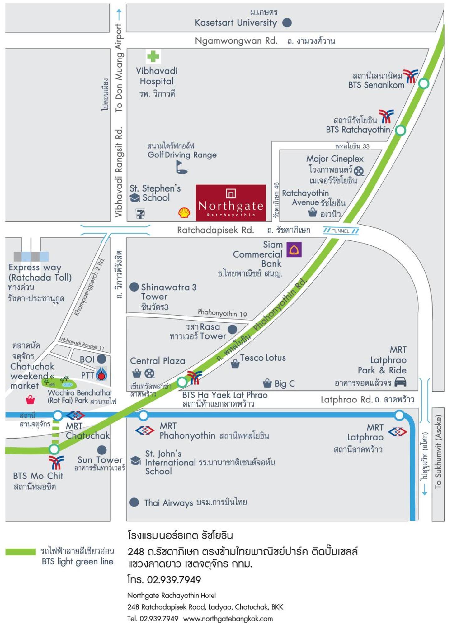 Northgate Ratchayothin Hotell Bangkok Eksteriør bilde
